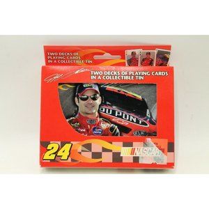 Jeff Gordon Two Decks Of Playing Cards/Collectible Tin NASCAR Racing NEW